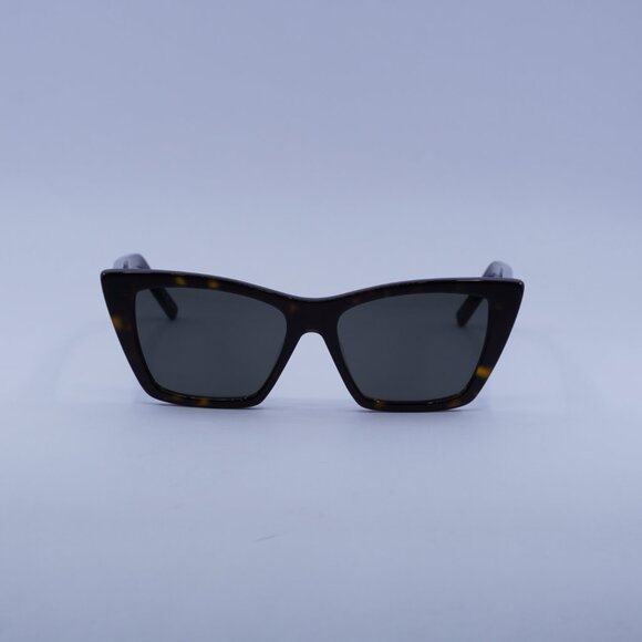 Saint Laurent SL 276 MICA 033 Sunglasses Havana Cat Eye Frame, Grey Lenses main image 9